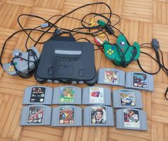 Nintendo 64 Konsole m. Spielen & Controllern N64