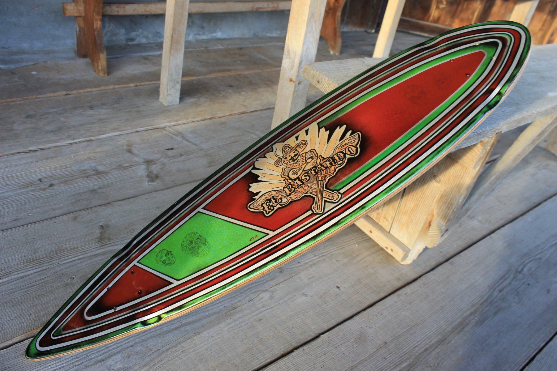 Skateboards: "EL BASTARDO" Skateboard Longboard Deck, Unikat Handmade – Usato da Willisau venduto da Pzm81 5