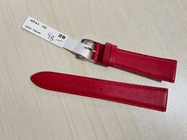 Rotes Leder Uhrenarmband, 20mm, Top Zustand für den Sommer!