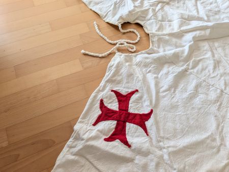 Grosser Templer-Mantel für Fasnacht, LARP, Mittelaltermärkte