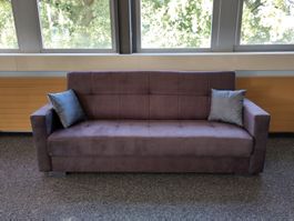 Grau-violettes Schlafsofa