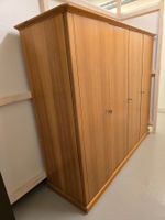 50er-Jahre Schrank Kirsche furniert 4 Türen mit Spiegel