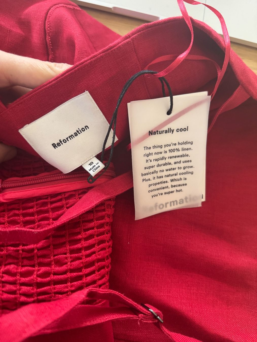 Reformation Kleider: Reformation -  Rotes Katarin Leinen Kleid – Neu und originalverpackt aus Zürich von ChiaraStars 2