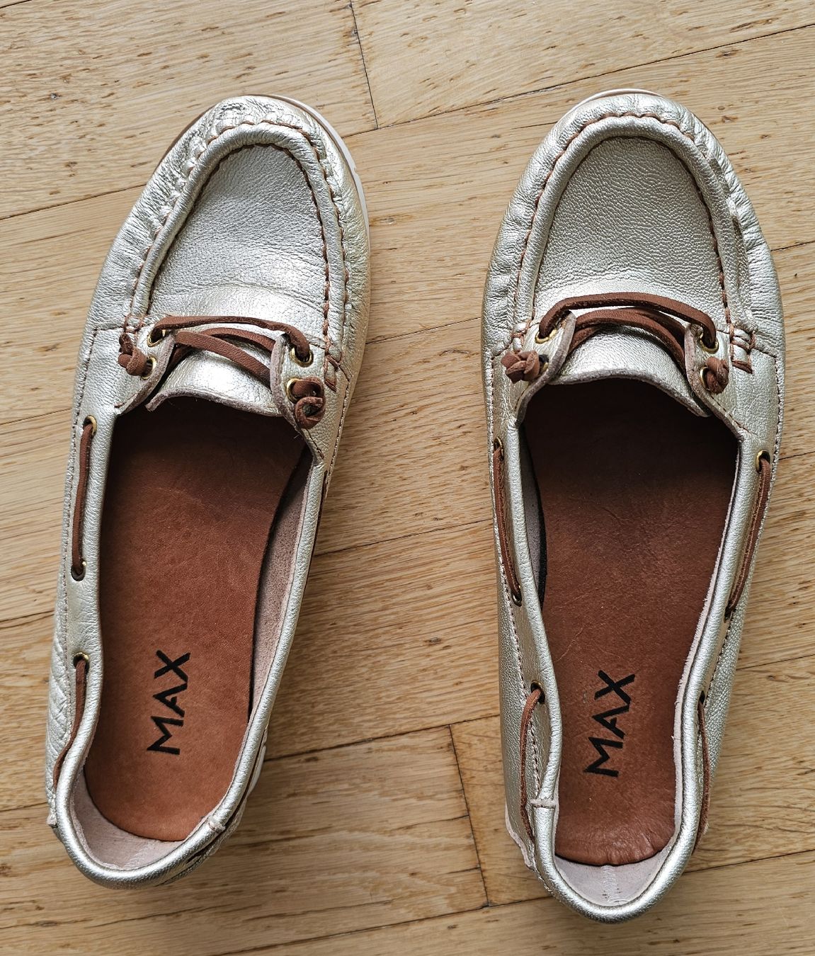 Scarpe da donna: Schuhe / Mokassins MAX Gold Grösse 38 – Nuovo (secondo la descrizione) da Ittigen venduto da Anemone4 2