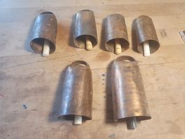 6 Stk katalanische Ziegenglocken Bronze ca 16-17 cm
