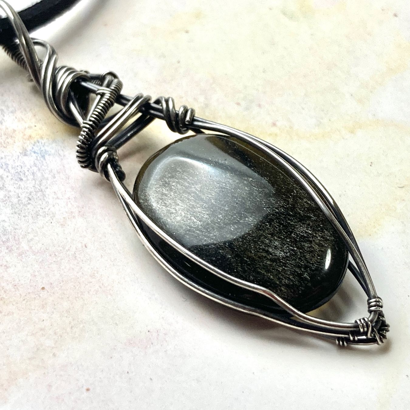 Catenine: Obsidian Silber Anhänger – Nuovo (secondo la descrizione) da Solothurn venduto da Kiki_Di 5