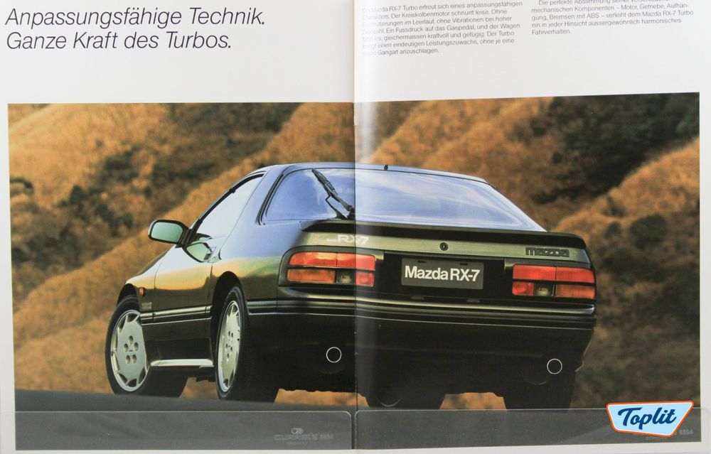 ORIGINAL NEUWAGEN PROSPEKT - MAZDA - RX7 - TYP FC3S - 1991 | Kaufen auf ...