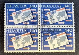 UPU-Z15/"Express Mail Service" ET 4er Block(1989)