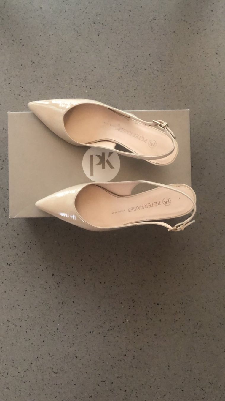 Kaiser Scarpe da donna: Peter Kaiser Pumps mit Sling Riemchen, Gr. 36, Beige – Nuovo (secondo la descrizione) da Bern venduto da bal_lbx9