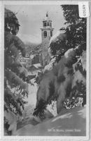 St. Moritz - Schiefer Turm im Winter