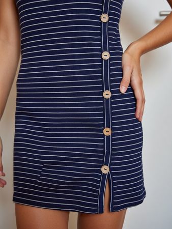 Robe marinière bleue taille S