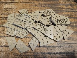 lego 51739 lot de 40 pièces Dark Tan Wedge, Plate 2 x 4