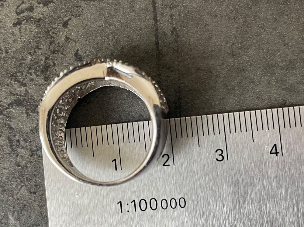 Bague femme argent 925 ajustable zircon style élégant neuf - Montres & Bijoux