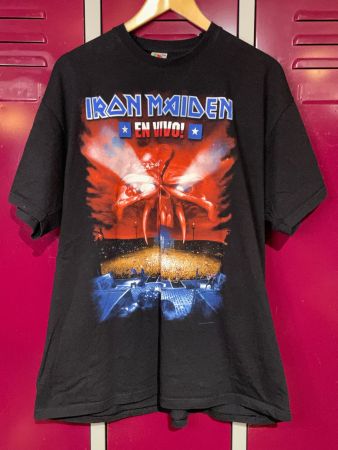 IRON MAIDEN "EN VIVO" 2012 MUSIC BAND T-SHIRT SZ: XXL