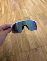 Lunettes de soleil Oakley Jawbreaker blanches bleues bon éta