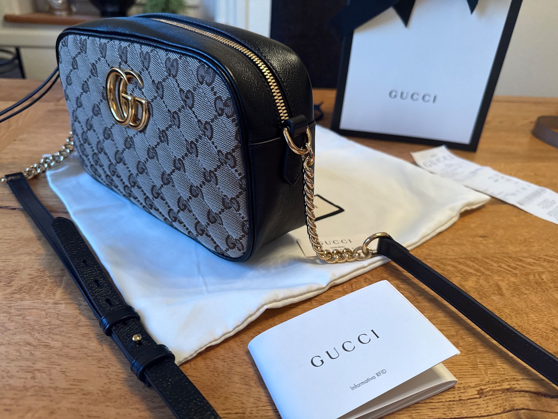 Gucci Borse da donna: GUCCI Marmont Small Monogram Canvas Crossbody Camera Bag – Nuovo e nell'imballaggio originale da Basel venduto da jetzt-wird-gemistet 8