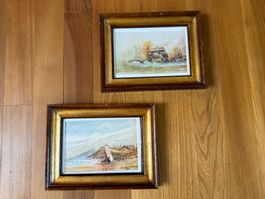 Bilder Foto Rahmen Altholz massiv vintage 2 Stk