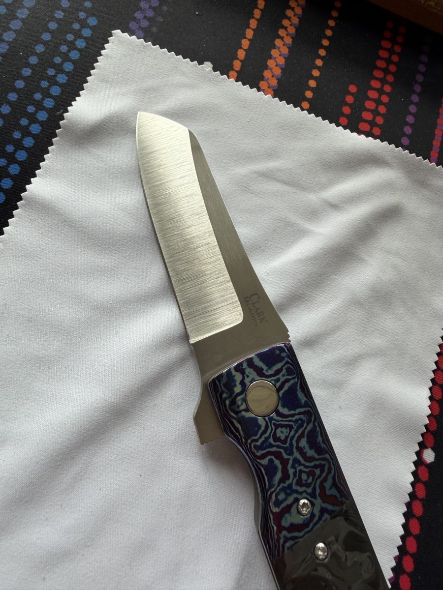 Taschenmesser: Knife David Clark Custom Grunt Knife Marbled CF/Timascus – Neu (gemäss Beschreibung) aus Affoltern am Albis von gpi_q8jk 3