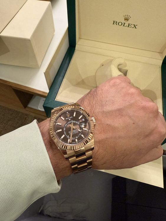 Rolex Sky-Dweller Roségold, Schoko Zifferblatt! 9