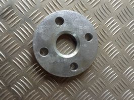1 Stahlflansch Durchmesser 140 mm, 15 mm stark, verzinkt