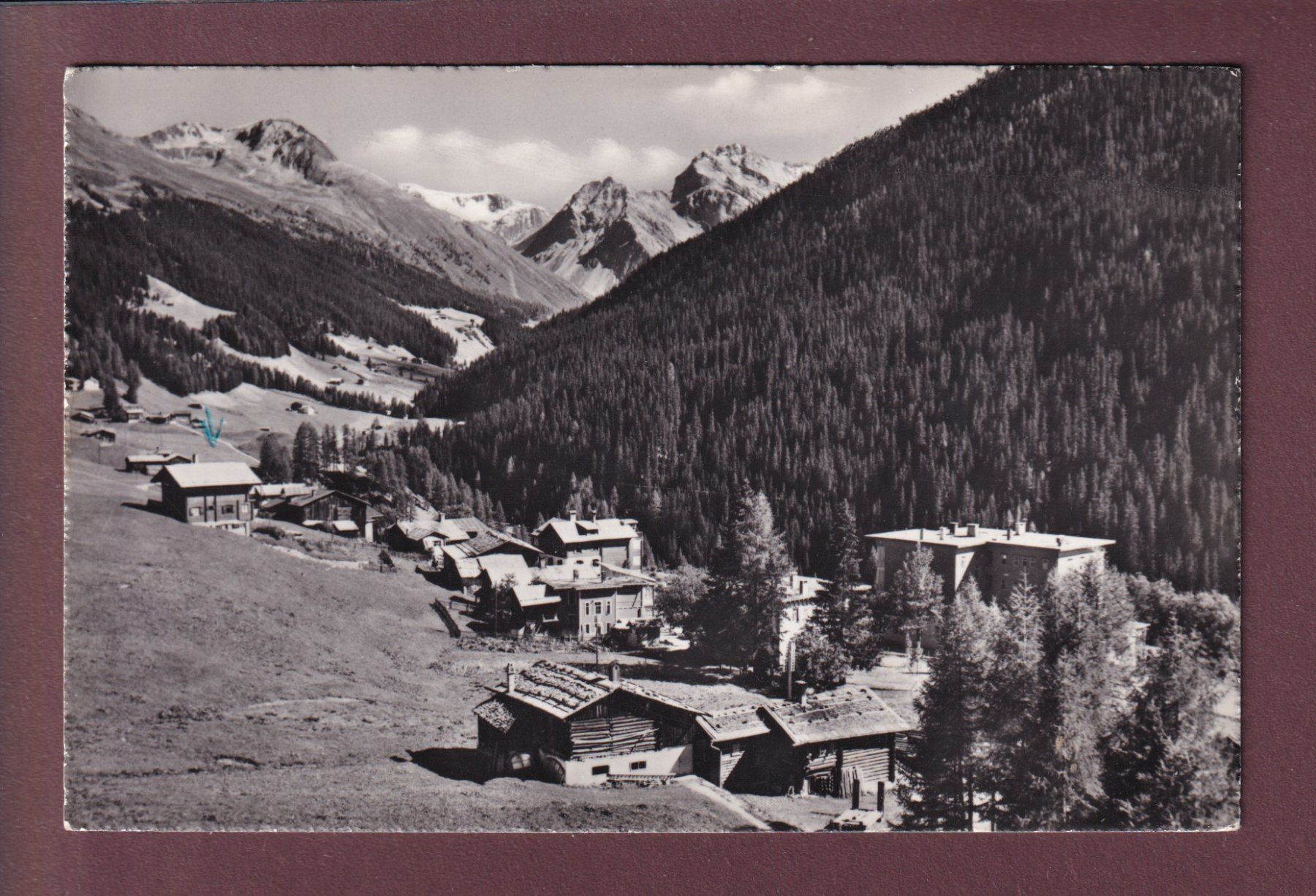 Cartoline postali: DAVOS-CLAVADEL - Sertigtal - 1961 – Usato da Pully venduto da nicecards