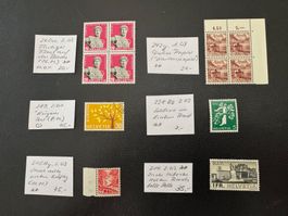 Freimarken, 6 ABARTEN, gestempelt/postfrisch