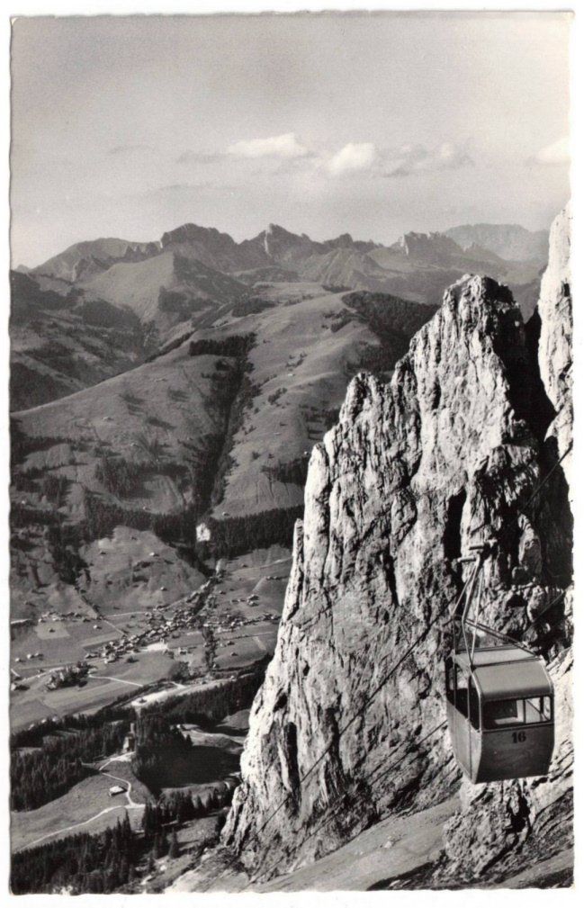 Ansichtskarten: Rougemont - Télècabine / Gondelbahn mit/avec Rougemont – Gebraucht aus Binningen von Mountainrider