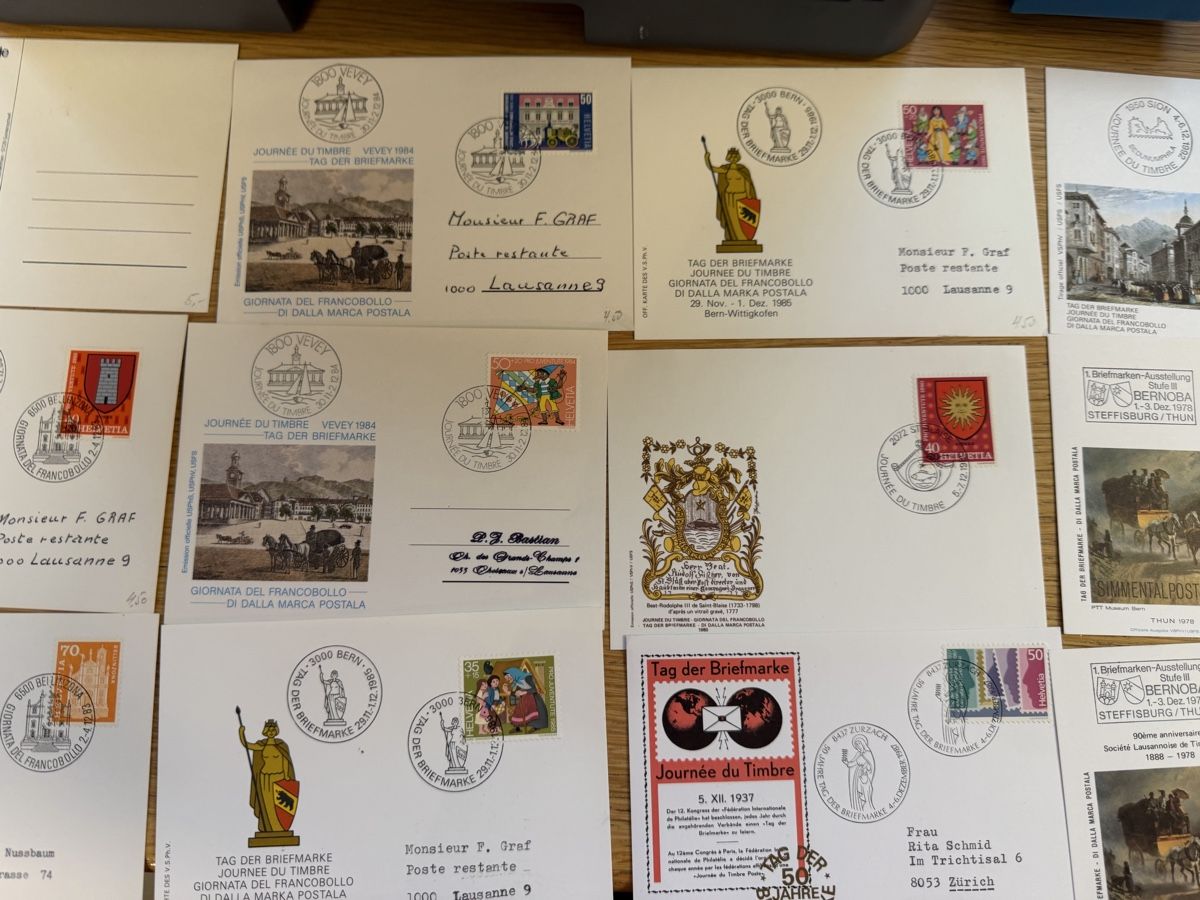 Tutti i francobolli: 27 Karten Tag der Briefmarke  – Nuovo (secondo la descrizione) da Murgenthal venduto da Tina_4055 1