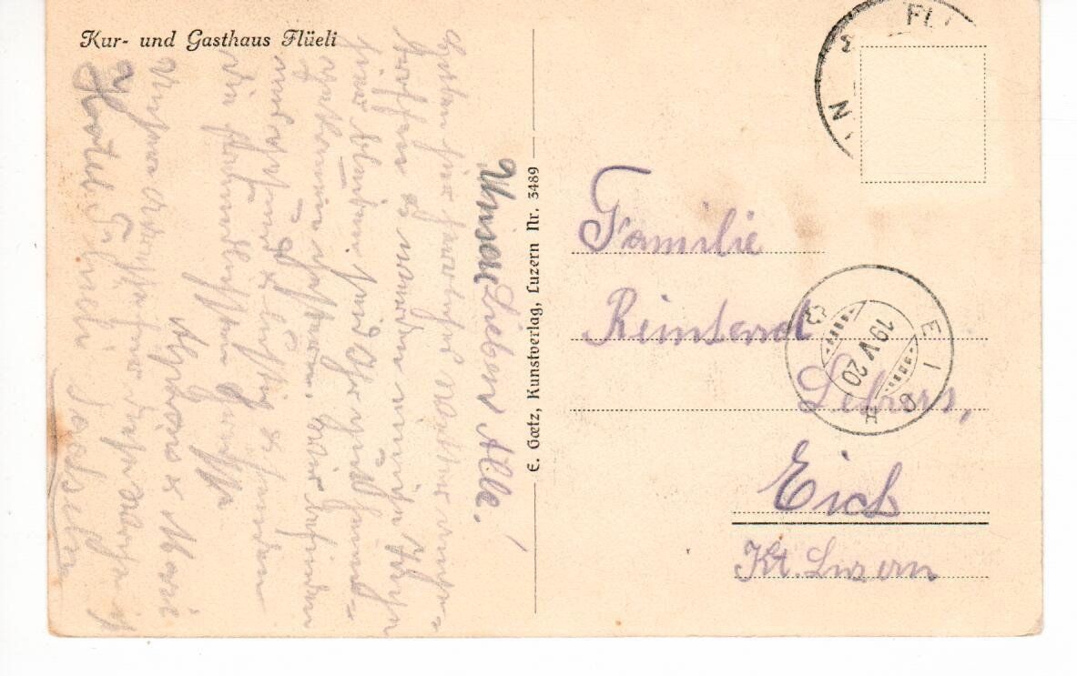 Cartes postales: Kur und Gasthaus Flüeli – D'occasion à Wolhusen par Curver9 1
