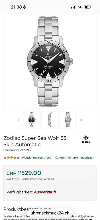 Zodiac Uhren: Zodiac Super Sea Wolf 53 Skin – Gebraucht aus Zürich von timeio-swapwatch 2
