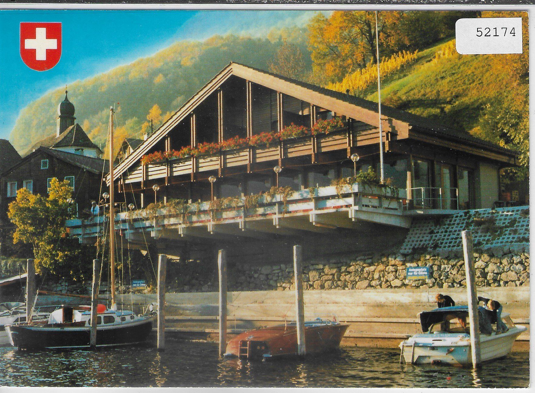 Cartoline postali: Restaurant Seehus - Quinten – Usato da Ettingen venduto da Kartenplanet