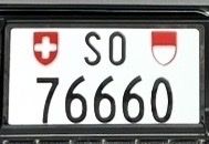 Schilder: SO 76660 Kontrollschild Solothurn Auto – Gebraucht aus Herbetswil von Jane.Doe