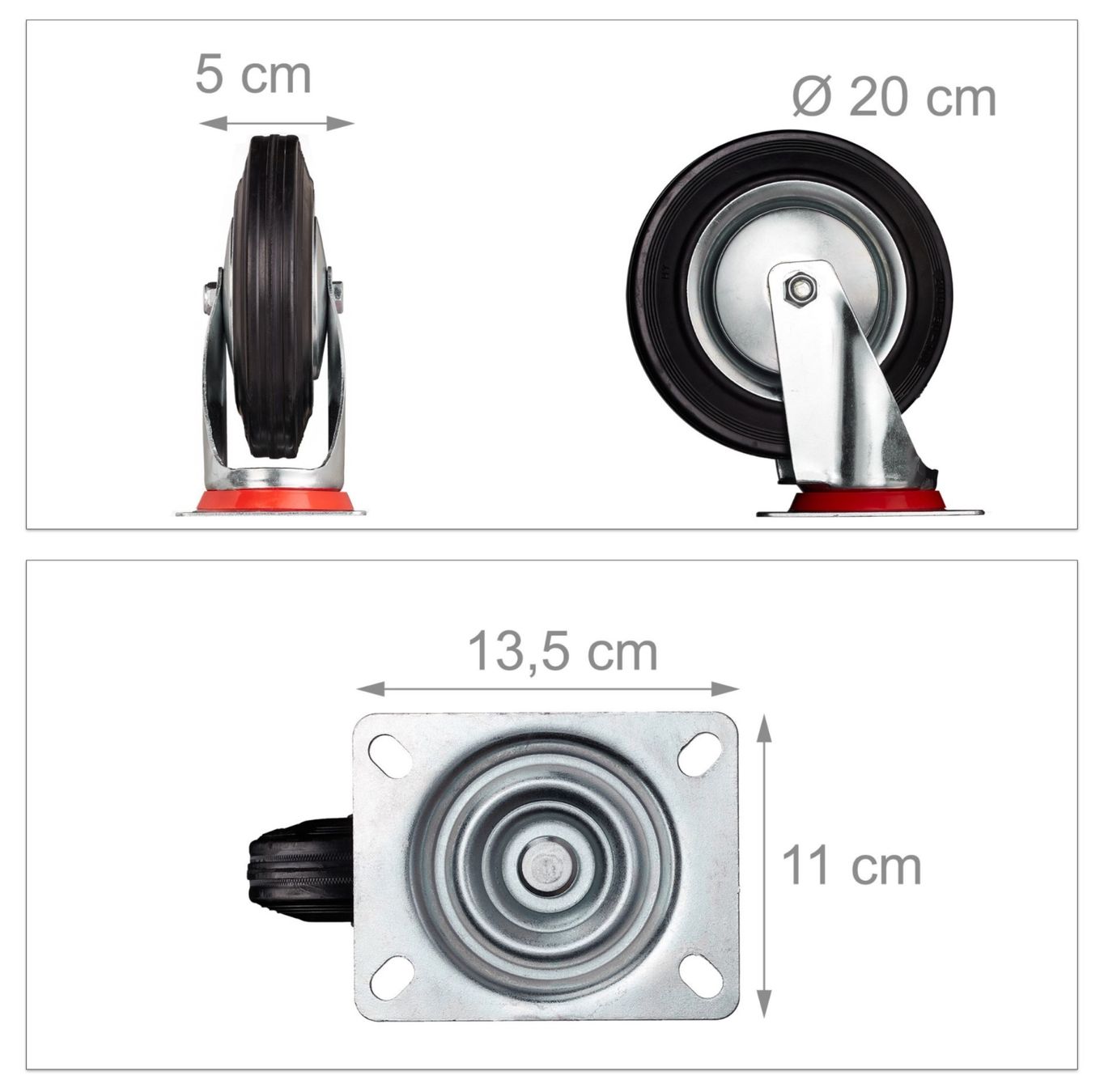 Altro per stoccaggio & trasporto: Schwerlastrollen 4er Set 200 mm – Nuovo e nell'imballaggio originale da Bülach venduto da StoreInShop 3