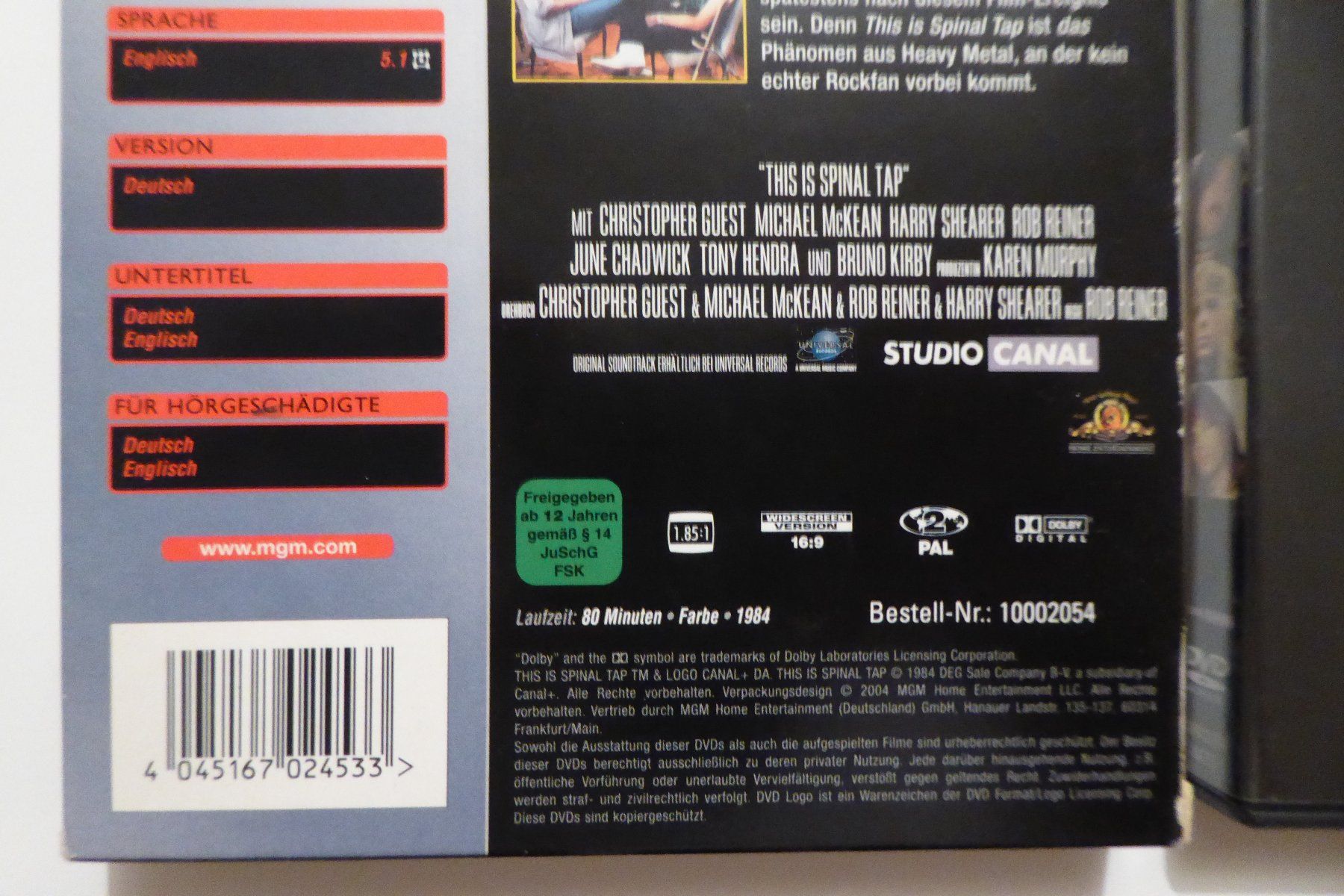 Alle DVDs: 2xDVD Spinal Tap Secial Edition – Gebraucht aus Allschwil von Summelsarium 3
