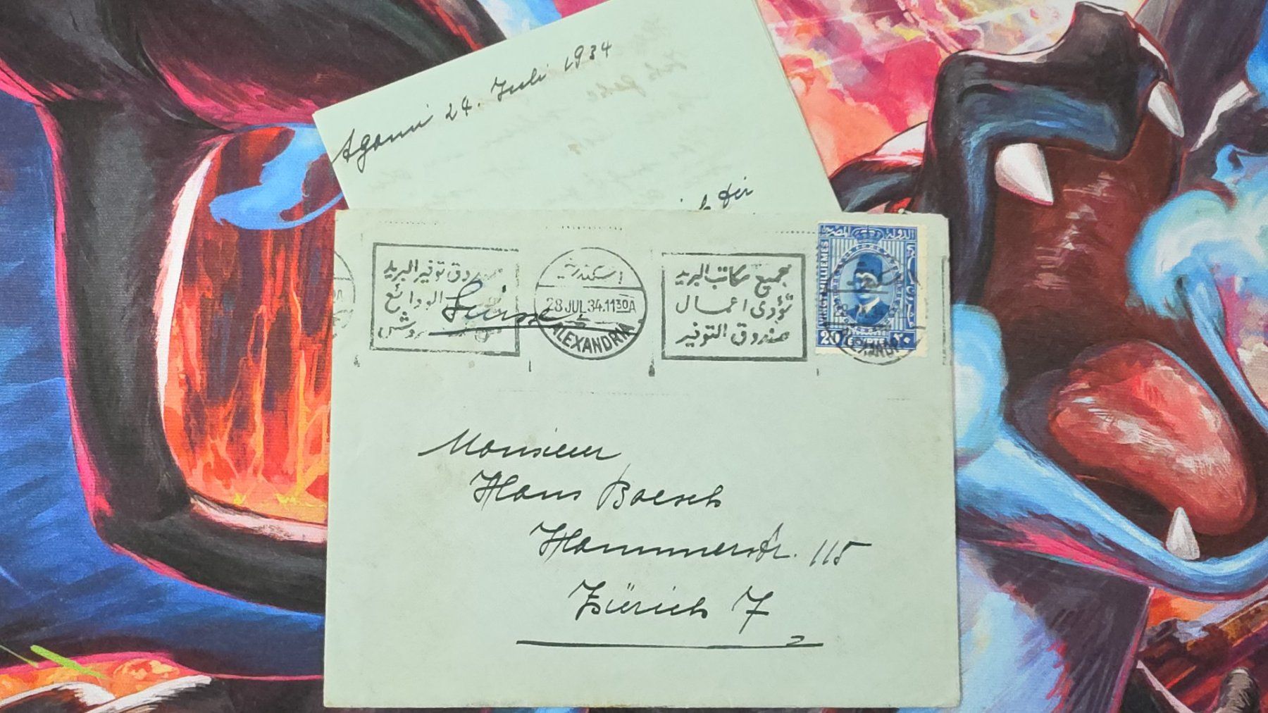 Tutti i francobolli: CL32 Enveloppe + Timbre Egypte 1934 – Usato da Cousset venduto da Patrick_Collections