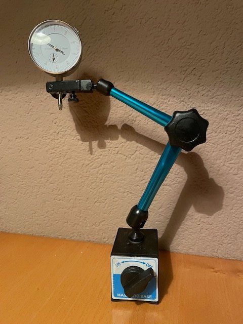 Neoteck Magnetstativ Für Messuhr – 60 Kg Zugkraft, Verstellbare Arme (120/85 Mm), 8 Mm Klemmbohrung, Für Werkzeugmaschinen & Messungen