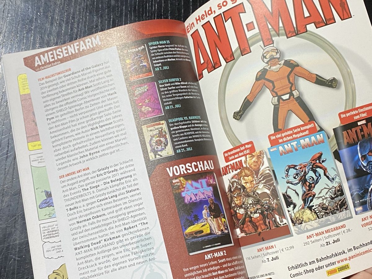 Fumetti: Ant-Man Marvel Comic August 2015 - Top Zustand! – Usato da Zuerich venduto da SonderArt-Wertgut 5