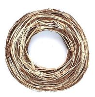 Rattan-Kranz braun / beige 34cm