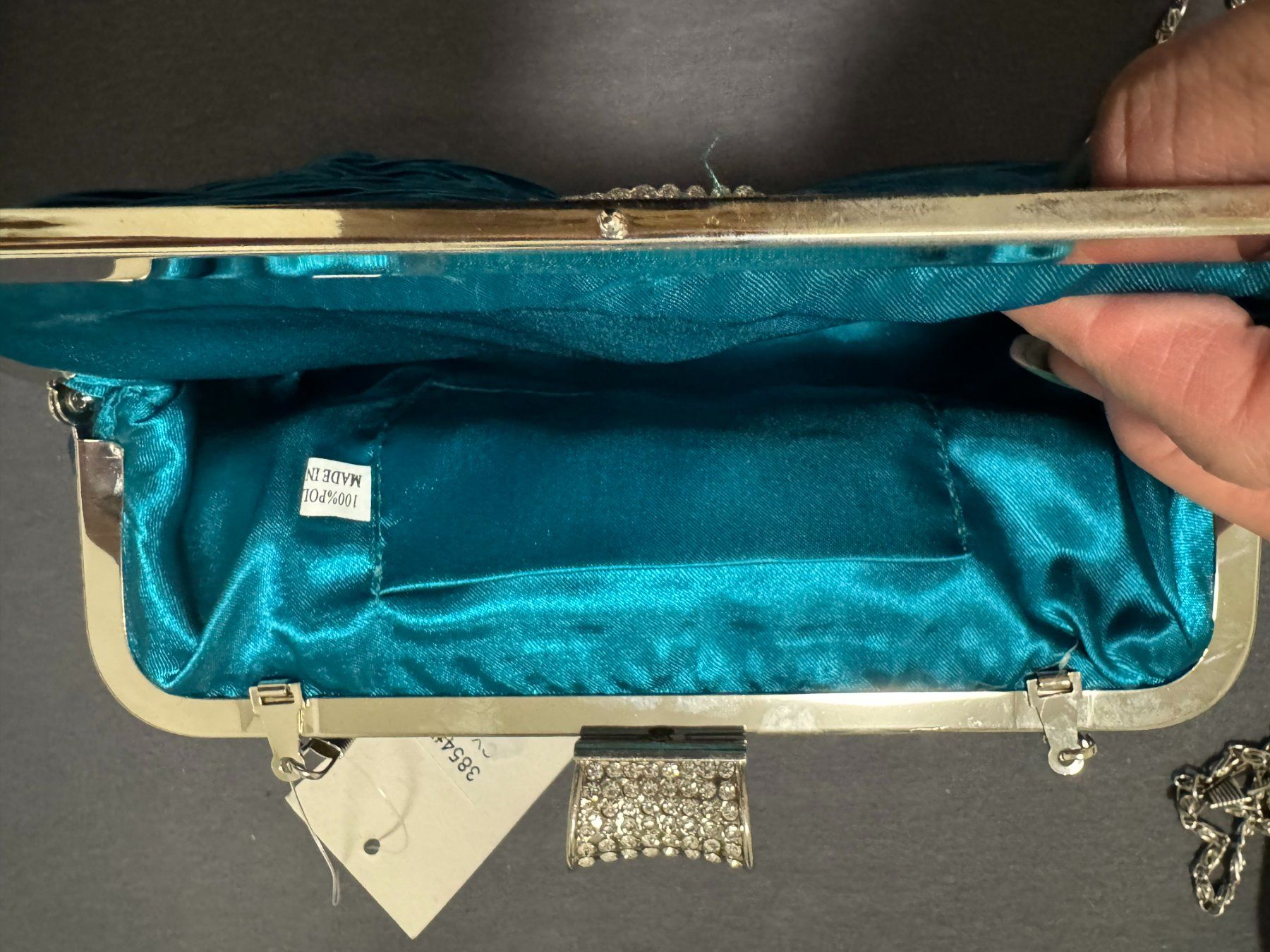 Borse da donna: Elegante Abendtasche mit Strass - Türkis – Nuovo (secondo la descrizione) da Zürich venduto da pamleano 1