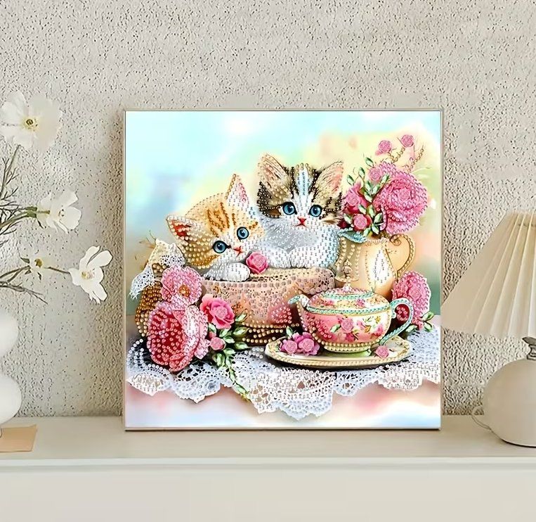 Kit bricolage: Diamond Painting Katzenbabys-3-Poly-126 – Nuovo e nell'imballaggio originale da Obergösgen venduto da Diydiamant 1