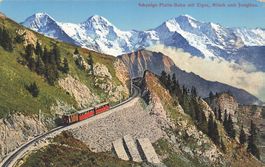 Wilderswil BE Schynige Platte Bahn mit Eiger Mönch Jungfrau