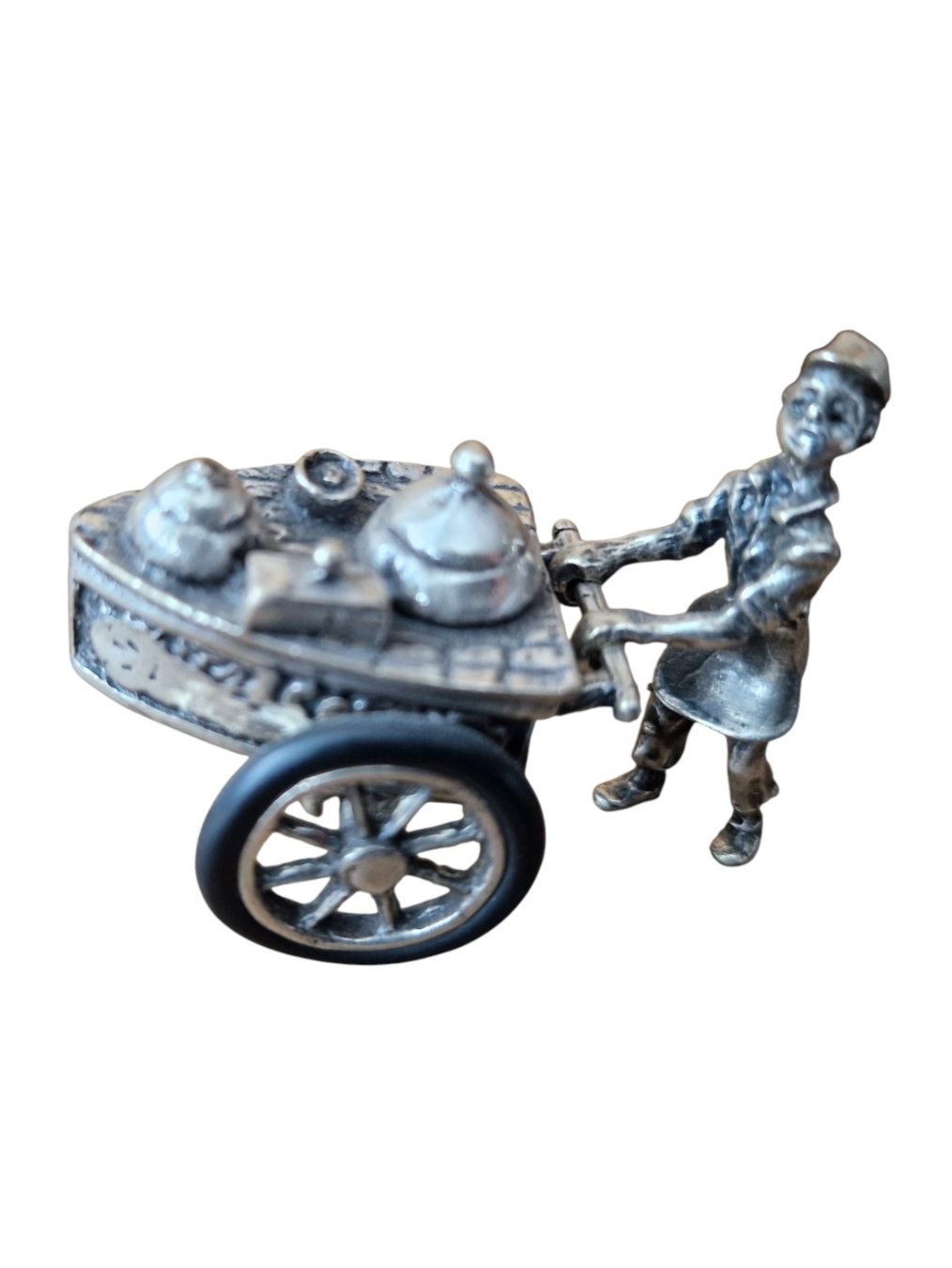 Statuette: Figur Miniatur Silber Strassenverkäufer – Usato da Mörschwil venduto da wunderkiste44