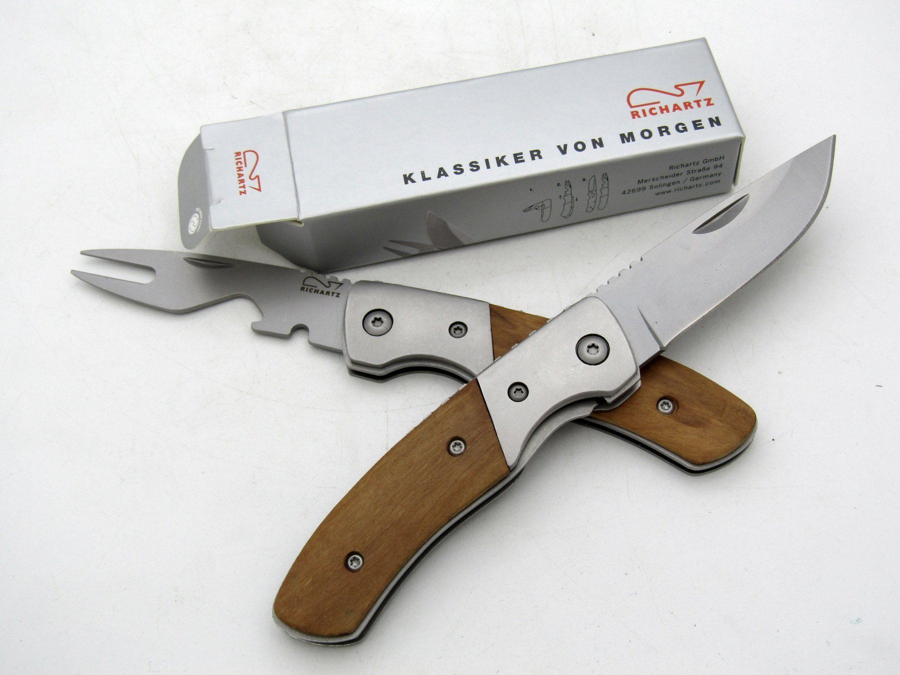 Coltelli tascabile: Richartz Picknick Taschenmesser, Messer+Gabel+Flaschenöffner – Usato da Berneck venduto da imp0308 1