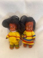 2 Stück vintage ethnische Puppen (10 cm) 70er