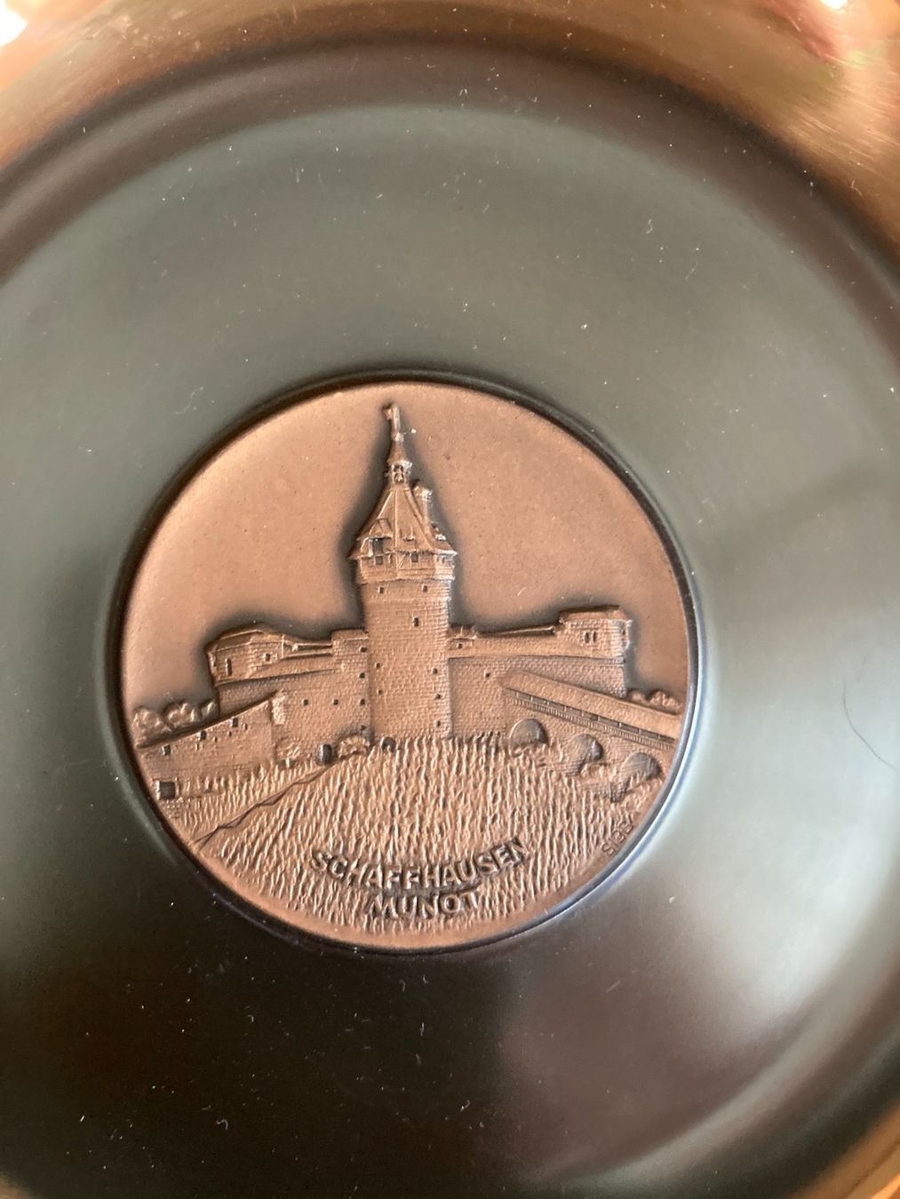 Piatti: Kupferteller  Wandteller  Schaffhausen  Munot – Usato da Subingen venduto da ArtBead 2