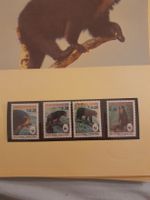 Lot de 4 Timbres Bolivie Ours Andin WWF - Collection!