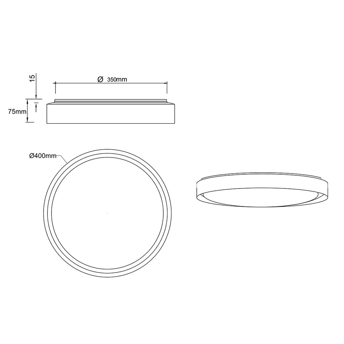 Kronleuchter & Deckenlampen: LED Deckenleuchte, Fernbedienung 40 cm Ø – Neu (gemäss Beschreibung) aus Kreuzlingen von Smart-Light 6