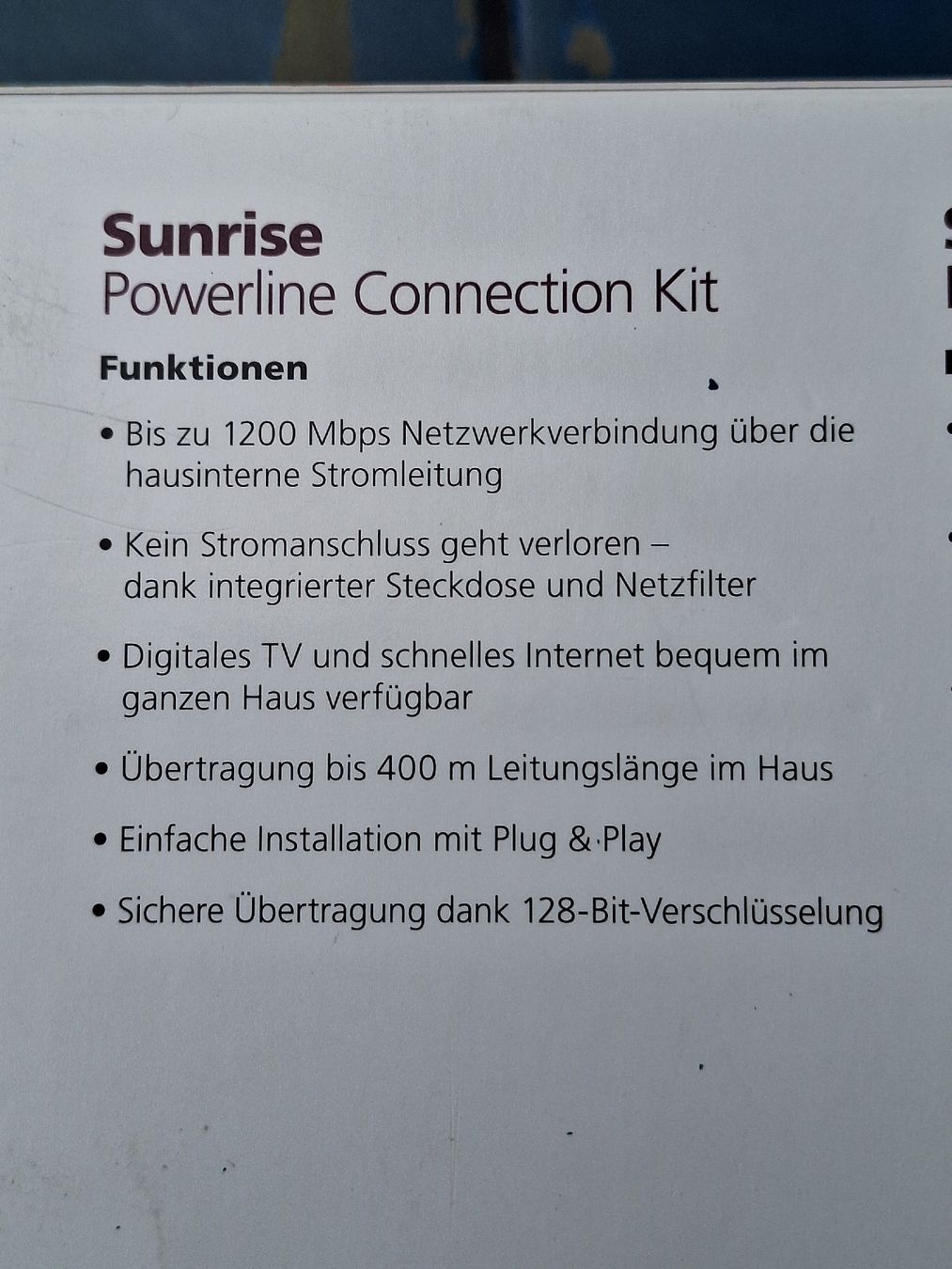 Sunrise Laufwerke & Adapter: Powerline Connection Kit – Neu und originalverpackt aus Tann von Katerdik 1