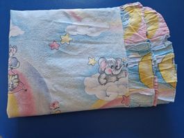 Stoff zum Nähen/Basteln: vintage Vorhang Babybettli