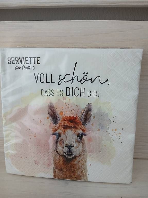 Servietten: Servietten Lama – Gebraucht aus Flawil von August023